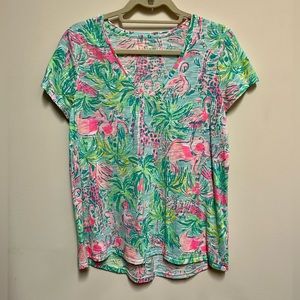 Lilly Pulitzer V-neck Top, Size Medium